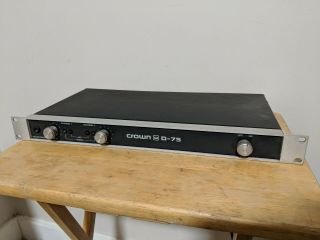 Crown D - 75 2 Channel Power Amplifier Vintage With Tacking Brackets