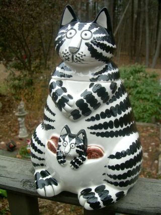 Vtg B Kliban Cat Ceramic Cookie Jar Mom Cat Sigma The Taste Setter