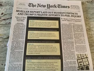The Mueller Report York Times - Apr.  19,  2019 - President Trump 