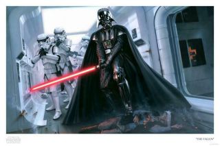Acme Archives Star Wars Jerry Vanderstelt Darth Vader " The Fallen " Limited Editi