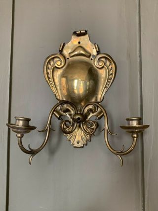 19th Century Arts And Crafts Aesthetic Movement Victorian Brass Wall Sconce