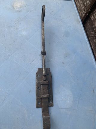 Antique French Wrought Iron Long Sliding Door Bolt Lock 3