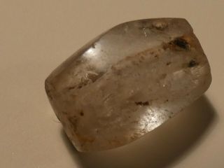 Ancient Pyu Kingdom S.  E.  Asia 6 Sided Tabular Quartz Crystal Bead 13.  4 By 9.  9