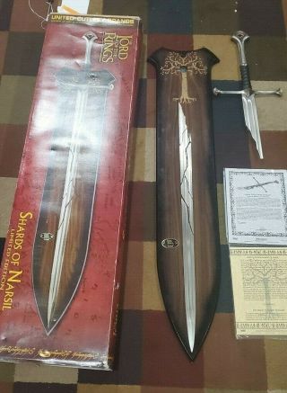 United Cutlery Lord Of The Rings Shards Of Narsil Sword Lotr Ucc1296