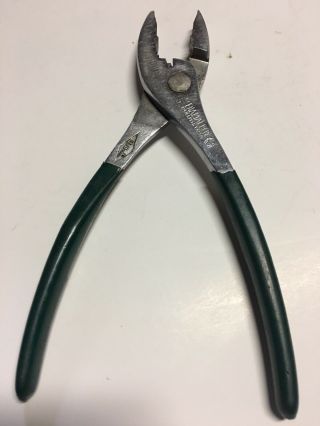 Diamond Tool And Horseshoe Co.  8 " Slip Joint Pliers H18 Green Handle Duluth Usa