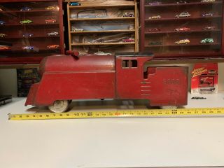 Vintage Marx 3000 Ride On Locomotive Train Toy Pressed Steel