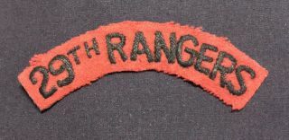 Post Wwii Us Army 29th Infantry Rangers Scroll Patch