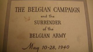 Ww Ii The Belgian Campaign And The Surrender Of The Belgian Army May 1940 Book