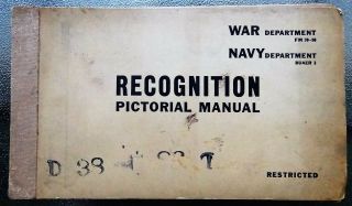1943 - Aircraft Recognition Pictorial Book - World War Ii Airplanes Us Navy