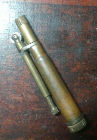 Vintage Us Military Trench Art Bullet Lighter 1941 W.  R.  A.  303 Casing