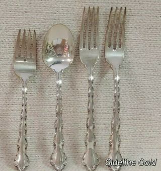 4 Reed & Barton Tara Sterling Silver 3 Forks 1 Spoon No Monogram 194 Grams 19114