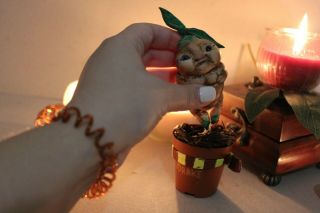 Ooak Doll Polymer Clay Toy Figurine Handmade Poseable Harry Potter - Mandrake
