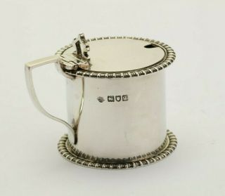 George V Sterling Silver Mustard Pot,  London 1911 By Goldsmiths And Silversmiths