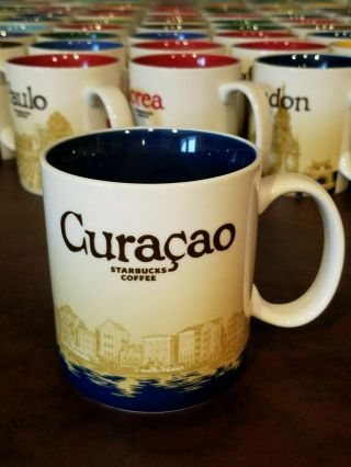 Rare Mugs Starbucks 2011 Curacao Global City Icon Collector Series 16oz With Sku
