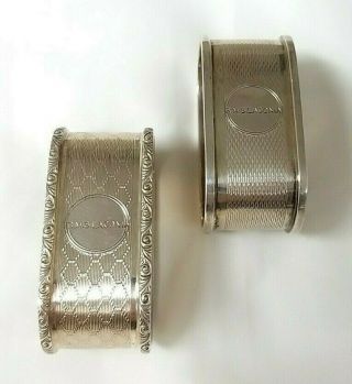 Rare Antique Silver Napkin Rings From The Cunard White Star Liner Rms Laconia.