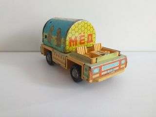 Vintage Ussr Tin Toy Honey Truck Bears
