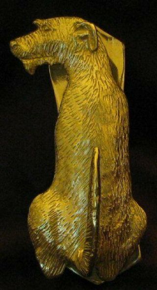 Irish Wolfhound Solo Door Knocker In Bronze