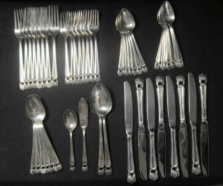 1847 Rogers Bros Silverplate Flatware Eternally Yours 51 Pc Set For 8