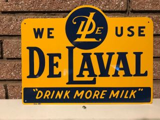 Delaval “drink More Milk” Cream Separator Sign -