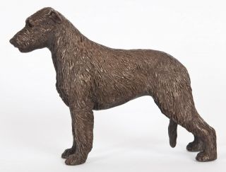 Irish Wolfhound (standing) Cold - Cast Bronze Figurine 6.  5” Long 63 - 082