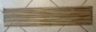 Set Of 14 Antique Solid Brass Carpet Rods.