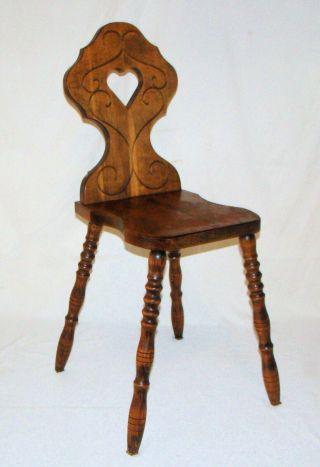 Vintage Dutch Bea Spinning Wheel Stool Of Chair