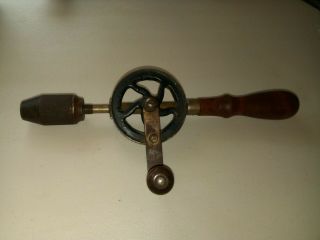 Vintage Rare Small Ornate Cast - Iron Hand - Drill Which Wouldn 