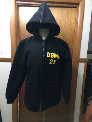 Usma West Point Cadet Military Army Black Wool Winter Coat Parka Jacket 36s 2021