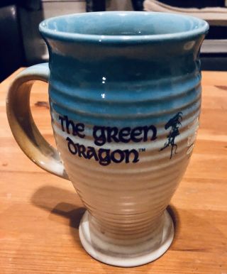 Tolkien Hobbit & Lord Of The Rings Green Dragon Inn Pottery Ceramic Mug Hobbiton