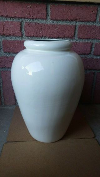 Vintage Large 17 " Zsc Zanesville Stoneware Company Pottery Oil Jar Floor Vase