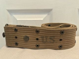 Wwii Us M1936 Pistol Belt (dated 1942 By Rm Co)