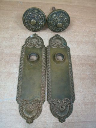 Antique Copper Brass Door Knobs And Plates Vintage Door Knobs