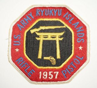 Us Army Ryuku Islands Rifle Pistol Team Patch 1956 Post Wwii Us Army X0128
