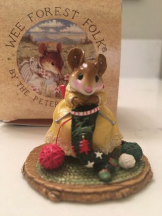 Wee Forest Folk Knitting Pretty Christmas Stocking W/box