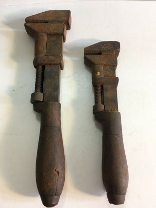 2 Pipe Wrench Vintage Tool Hammer Claw Farm Ranch Worcester Massachusetts