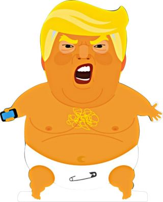 Donald Trump Baby Blimp 60 " Tall Lifesize Cardboard Cutout Standee Sign