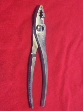 Vintage 8 " Cee Tee Co Crescent Slip Joint Pliers Usa