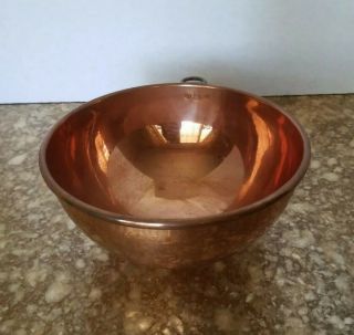 Benjamin & Medwin Vintage Copper 8 " Copper Mixing Bowl W/ Brass Ring Handle