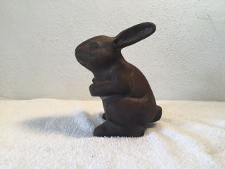 Vintage Cast Iron Bunny Rabbit 2 Piece Mold