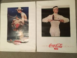 Coca - Cola 100 Centennial Celebration Posters (2) 1986