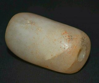 Ancient Excavated Quartz Stone Trade Bead Collected In Mali,  African Trade