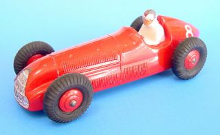 1950s Dinky Toys No.  23f Alfa Romeo Red 8 Open Wheel Racer Car Diecast