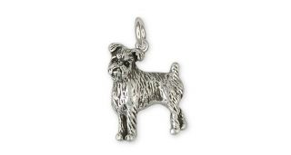 Brussels Griffon Charm Handmade Sterling Silver Dog Jewelry Gr38 - C