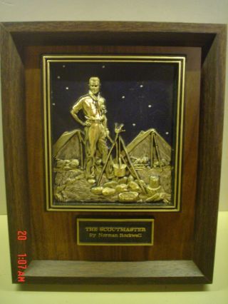 Norman Rockwell The Scoutmaster 3d Sculpture Wall Plaque Bsa Boy Scouts Art Mcm