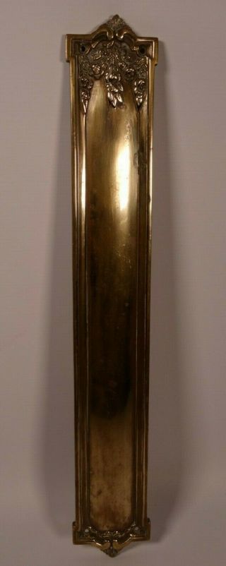 Heavy Large Antique Solid Brass Door Finger Push Plates