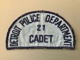 Michigan State Police Patch Detroit Police Department Cadet 21