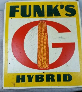 Vintage Funks G Hybrid Masonite Corn Feed Sign 2