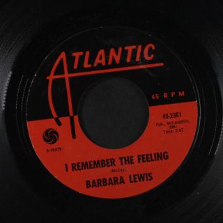 Barbara Lewis: I Remember The Feeling / Baby What Do You Want Me To Do 45 Soul