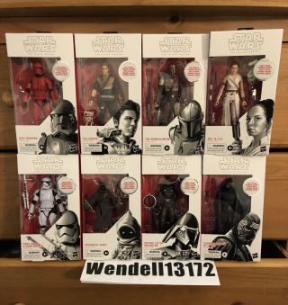 Star Wars The Black Series Rise Of Skywalker 6” First Edition White Box Set Of 8