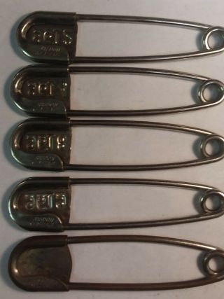 5 Vintage Risdon Key Tag,  Safety Pin,  Military Laundry Bag Numbered